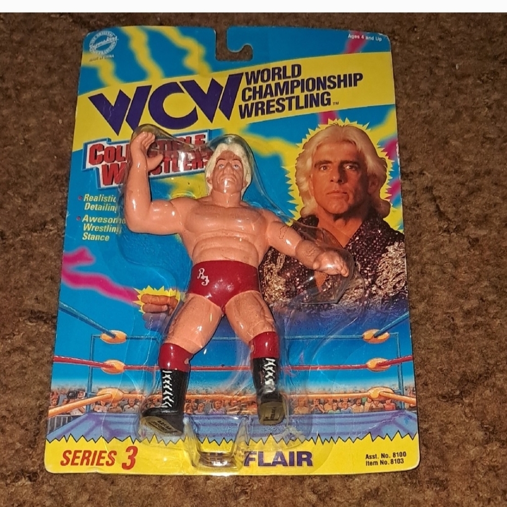 WCW Ric Flair wrestling Action Figure - Red and Black